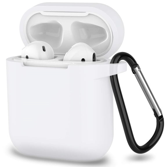 KOKKIA AirPods_Protective_Case : Silicone Protectice Case Compatible with Apple AirPods 2 & 1 (Translucent White）