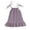 Purple, variant on Toddler Girls Children Sleeveless Halter Solid Color Cotton And Linen Pleated Feeling Dress Casual Dress 5de Dresses