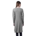 thumbnail image 4 of Moomaya Cardigan Long en Coton à Manches Longues Hi-Lo pour Femmes, 4 of 7