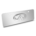 thumbnail image 2 of INFINITI 3D Metal Logo European Look Half-Size Brush Metal License Plate, 2 of 5