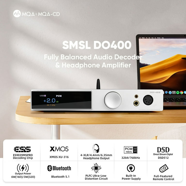 SMSL DO400 Fully Balanced Audio Decoder Headphone Amplifier