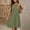 Army Green, variant on QUNYINEY Midi Womens Plus Size Dresses A Line Summer Casual Sleeveless Sundress Crew Neck Solid Vacation Loose Fit Dresses