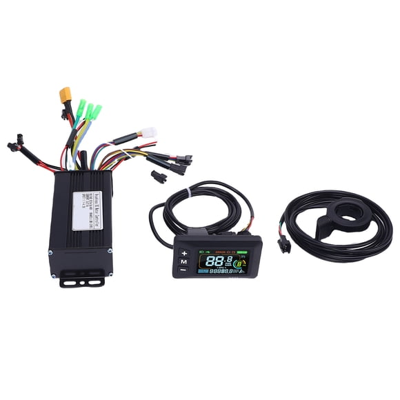 Kit De Conversión De Scooter Eléctrico, Kit De Controlador De Scooter Eléctrico De Onda Sinusoidal 26A Pantalla LCD A Color Con Acelerador De Pulgar Para Bicicletas Eléctricas