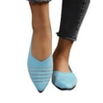 thumbnail image 7 of Aueoeo Women’s Flats Shoes Comfortable Fashion Stripe Flats Crochet Mesh Pointed Toe Slip On Casual Ballets Flats Dress Shoes, 7 of 7
