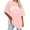 Pink, variant on Ediodpoh Women's Sweatshirt Summer Half Sleeved Long Shirt Vintage New York Letter Print Casual Fashion T Shirt T Shirts for Women Blue XL
