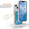 thumbnail image 5 of Wallet Case for iPhone 15 with 3-4 Credit Card Holder Slot Shockproof Hybrid Heavy Duty Protection Clear Phone Cover Compatible with 15 6.1 Inch 2023, 5 of 10