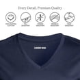 thumbnail image 3 of Lands' End Women's Petite Relaxed Supima Cotton V-Neck T-Shirt, 3 of 5