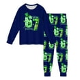 thumbnail image 4 of 67 Six Seven Letter Outfits Set For Kids Outfits Set Casual Girls 67 Doodle Print Long Sleeve Homewear Soft Two Piece Sleepwear Navy 9-10 Years, 4 of 8