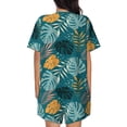 thumbnail image 6 of Sigee Tropical Leaves for Sleepwear Casual Pjs with Pockets Women's Pajamas Sets Shorts 2 Piece Short Sleeve Lounge Sets 3X-Large, 6 of 9