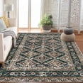 thumbnail image 2 of 8'x10' Area RugsWashable Rugs for Living RoomVintage Boho for OfficeDining RoomKids Room and FarmhouseDurable Low Pile Non-Slip Area Rug Green, 2 of 8