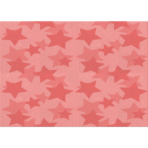 Ahgly Company Machine Washable Indoor Rectangle Transitional Light Coral Pink Area Rugs, 8' x 12'