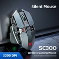 thumbnail image 2 of 2025 New SC300 Wireless 2.4G Gaming Mouse RGB 3200dpi Rechargeable Silent Mechanical E-sports Mouse for Desktop Computer Laptop, 2 of 8