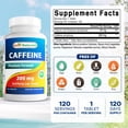 thumbnail image 2 of Pastillas de Cafeína Best Naturals 200 mg 120 Tabletas, 2 of 7