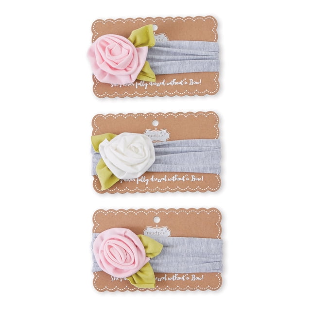 Accesorio para el cabello Mud Pie Head Wrap, flor de marfil
