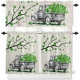 thumbnail image 2 of Fall Pumpkin Kitchen Window Tier Curtains and Valance 3 Pieces Set Farmhouse Sunflower Maple Leaves Window Valances Rod Pocket Panels Privacy Thanksgiving Cafe Tiers Bedroom Short Window Treatment, 2 of 6