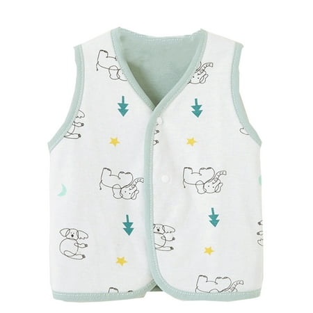 

Aompmsdx Toddler Baby Boys Girls Winter Sleeveless Cartoon Coat Outwear Warm Coat Vest Jacket Double Wearing Elephant Fish Tiger Flower Cowparty Dresses