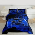 thumbnail image 2 of Homewish Gamer Gaming Bedding Comforter Set,Kids Gamepad Controller Twin Comforter Sets,Blue Black Bedding Set For Teens,Microfiber Bedroom Decor Reversible,2pcs, 2 of 8