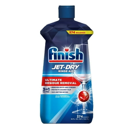 Finish Jet-Dry Ultimate Residue Removal Rinse Aid, 38 Fluid Ounce