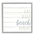 thumbnail image 4 of Stupell Industries Eat Sleep Beach Repeat Phrase White Planked Pattern, 24 x 24, Design by Kim Allen, 4 of 5