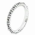 thumbnail image 3 of Solid 925 Sterling Silver Stackable Vintage Antiqued Ring Eternity Band Size 7, 3 of 6