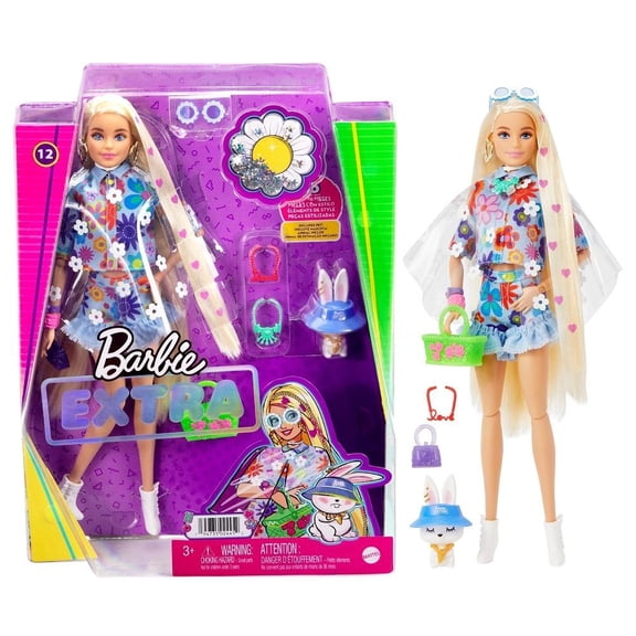 Muñeca Barbie Extra Conjunto de Flores