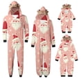 thumbnail image 4 of TFEOQRY Toddler Family Christmas Pajamas Matching Sets for Girls Boys Christmas Related Prints Sleep Body Suit Long Sleeved Hooded Sleep Jumpsuit Red(Kid), 4 of 5