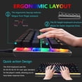 thumbnail image 6 of Ajazz AK33 Wired Gaming Keyboard with LED Lighting, Black, 6 of 8