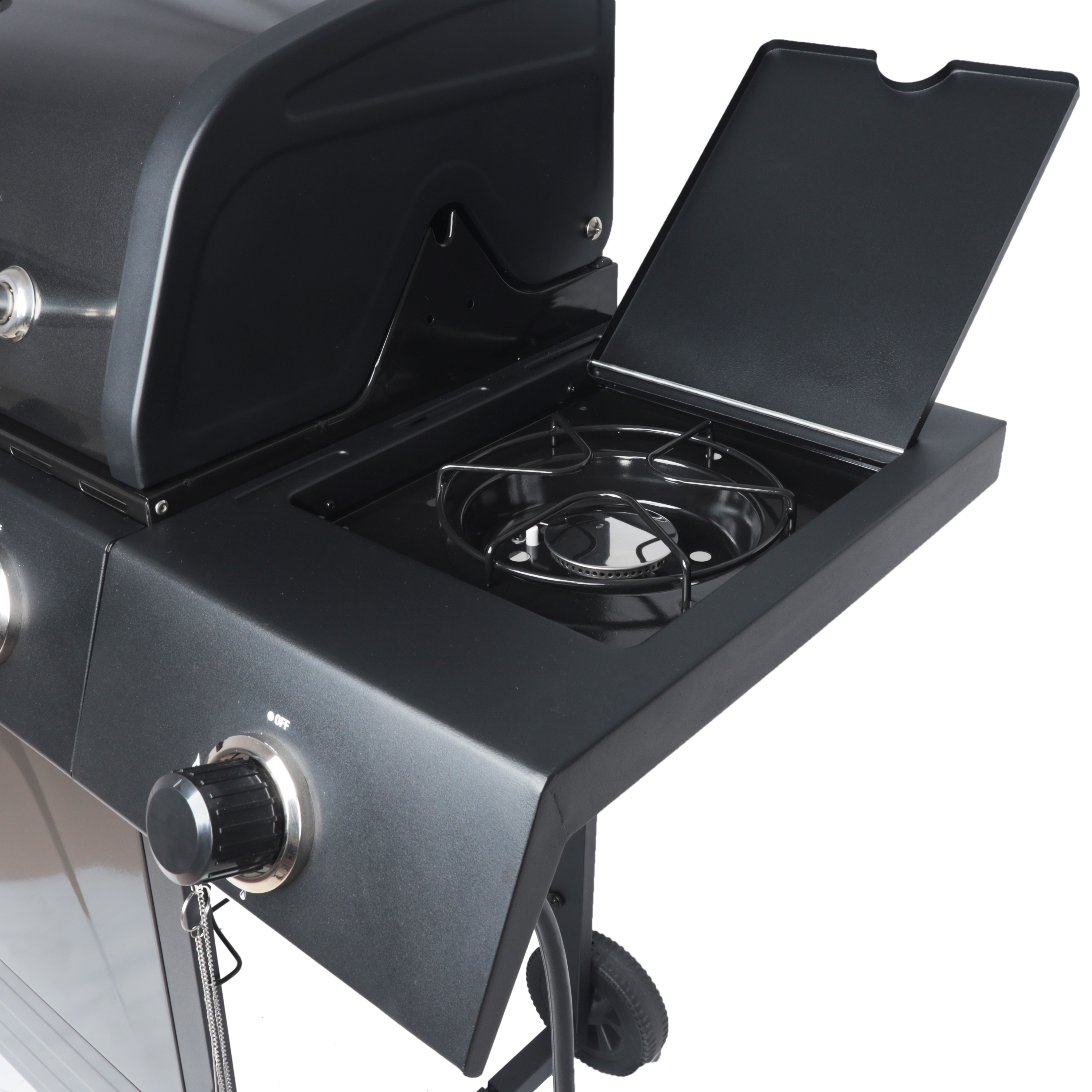 RevoAce 4-Burner Propane Gas Grill with Side Burner, Stainless Steel & Black - image 3 of 19