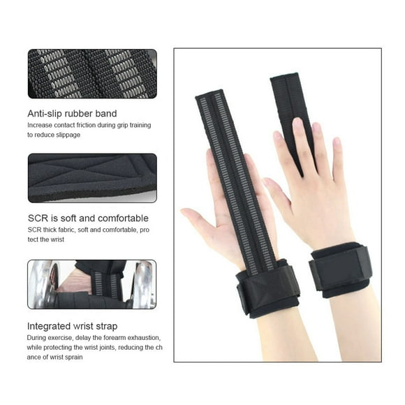 Gym Straps Weight Lifting Straps With Wrist Protector Double Sided Grip Adjustable Gym Straps For Deadlifts Rows Pull Ups
