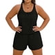 thumbnail image 2 of Traje de baño de una pieza para mujer, moda para mujer, sin mangas, sólido, cuello redondo, bikini, traje de baño push-up, acolchado, bolsillos, traje de baño, traje de baño de talla grande, mono de b, 2 of 6