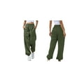 thumbnail image 3 of Women Sweatpants High Waisted Baggy Sweatpants Joggers Sport Active Workout Jogger Pants with Pockets Army Green S, 3 of 8