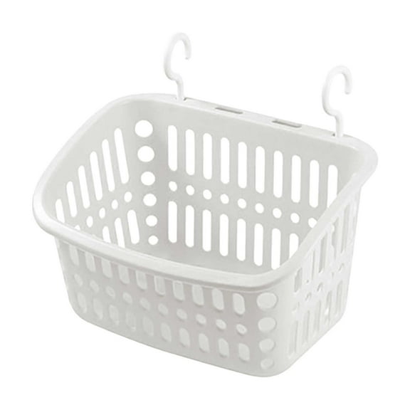LEHOZIHEQ Plastic Hanging Baskets for Shower, Hanging Basket Organizer with Hooks, Small Hanging Storage Basket