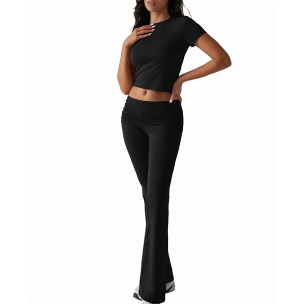 Pantalón de Traje de Corta Ajustado de Color Liso Negro M