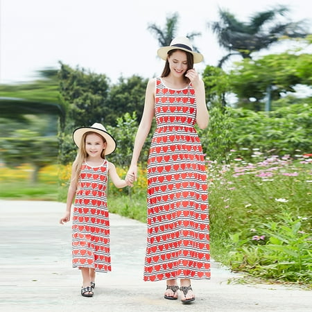 Ukap Mommy And Me Family Matching Dress Love Fl Sleeveless Summer Womens S Maxi Beach Dresses Ukap Mommy And Me Family Matching Dress Love Fl Sleeveless Summer Womens S Maxi Beach Dresses
