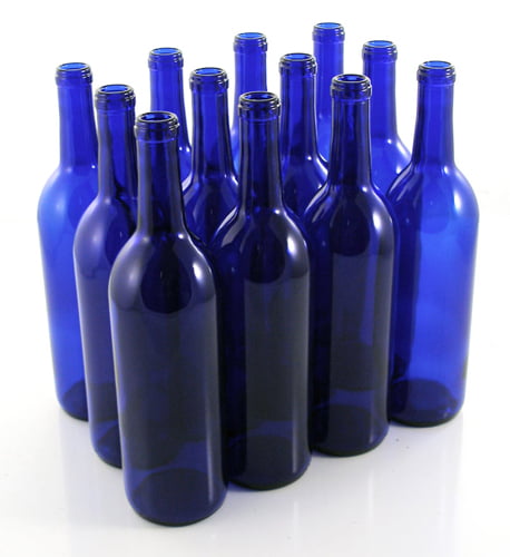 12 Blue Wine Cobalt 1.5 Liter Large Bordeaux Bottles Wedding  BottleTree Party 