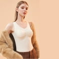 thumbnail image 4 of Rohuuque Thermal Tank Tops for Women No Show Wool Blend Thermal Undershirt Plush Lining Sleeveless Winter Warm Top Beige, 4 of 6