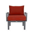 thumbnail image 4 of LeisureMod Chelsea 7-Piece Sectional And Fire Pit Table With Cushions in Red, 4 of 27