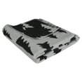 thumbnail image 3 of Northlight White Knit Christmas Throw Blanket with Black Trees 55" x 63", 3 of 4