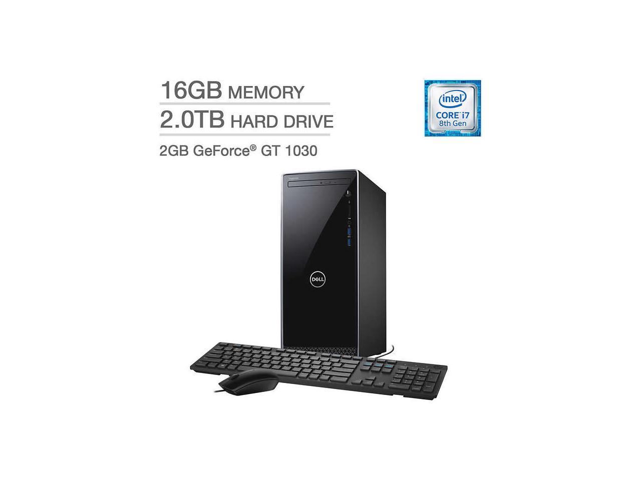 Dell Inspiron Desktop I3670 7743blk Pus Pc Computer I7 Gt 1030