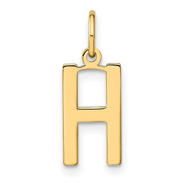 Diamond2Deal 14K Pendentif Initiale Lettre H en Or Jaune pour Femmes