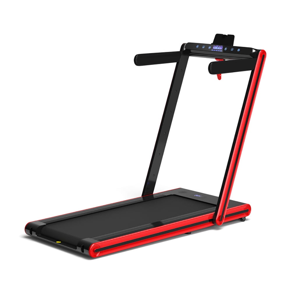 Yardi Yard 2-in-1 Folding Treadmill with Dual LED Display-Red, Treadmill for Walking & Running