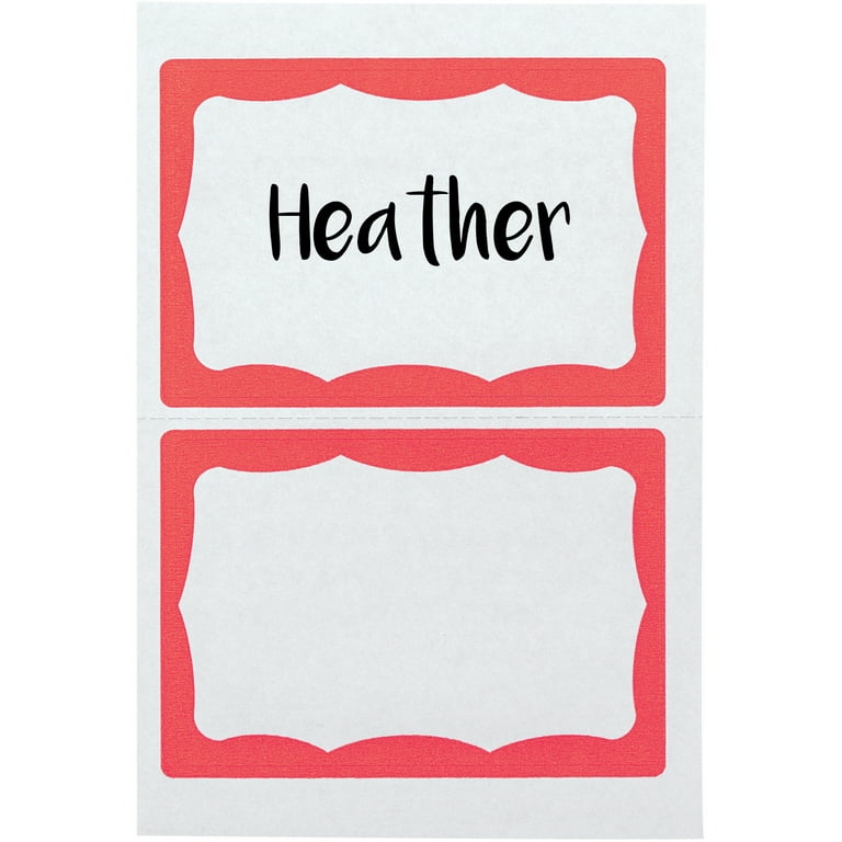 Advantus Color Border Adhesive Name Badges - 2 5/8 Advantus Color Border Adhesive Name Badges - 2 5/8
