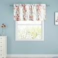 thumbnail image 3 of VOGOL Kitchen Curtain Valances, Vivid Pink Flower Print Linen Textured Short Drapery for Cafe, Rod Pocket, 1 Panel, 52"x18", 3 of 6