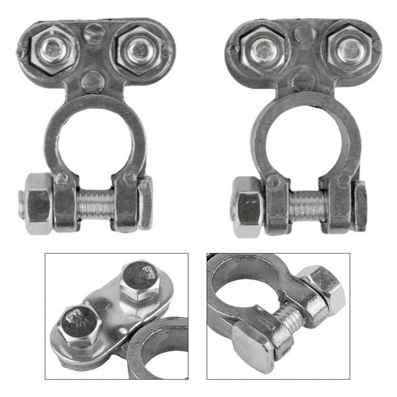 Heavy Duty Battery Terminal Clamps, Compatible with 12V Batteries, Ideal for Cars, Motorhomes, Caravans, and Vans
