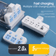 thumbnail image 1 of Enchufe convertidor de enchufe doméstico con enchufe de alimentación USB, panel de enchufe inalámbrico poroso sin cable, 1 of 5
