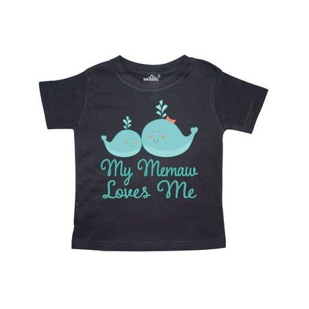 

Inktastic Memaw Loves Me Grandchild Whale Gift Toddler Boy or Toddler Girl T-Shirt