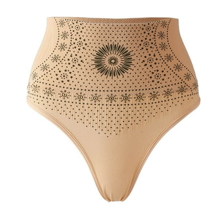 Jamicy Panties for Women Tummy Control Clearance Sales 2024 Women s High Waist Shaper Pants Body Shaping Print Waist Thong Oversize Tummy Control Butt Lifter Panty