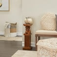 thumbnail image 2 of DecMode 8" x 25" Brown Polystone Horse Pedestal Table, 1-Piece, 2 of 9