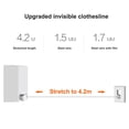 thumbnail image 3 of Tendedero De Pared Retráctil, Colgador De Ropa Resistente De Acero Inoxidable, Cuerda De Secado, Líneas De Ropa Para Interiores sonducket HA023119-00, 3 of 7