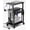 Black With power strip, variant on Computer Tower Stand, 6 Level Height Ajustable PC Tower Stand for Floor, Mobile Rolling CPU Holder Cart for Gaming Office Home,21.34"-28.3", Black